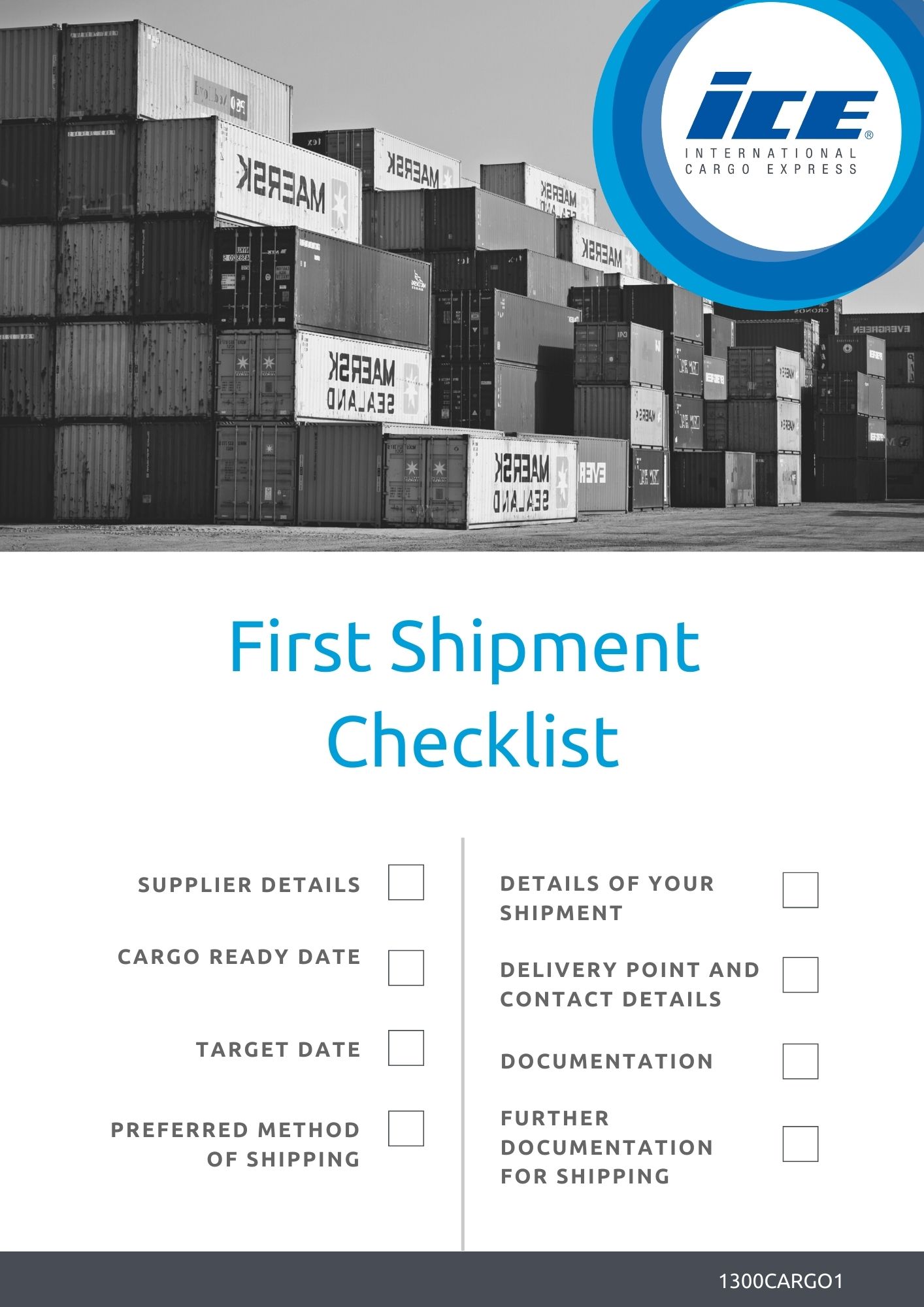 Your first shipment checklist