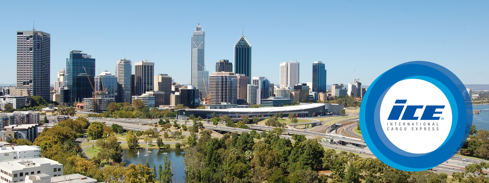 Perth city landscape, Freight Forwarder logo