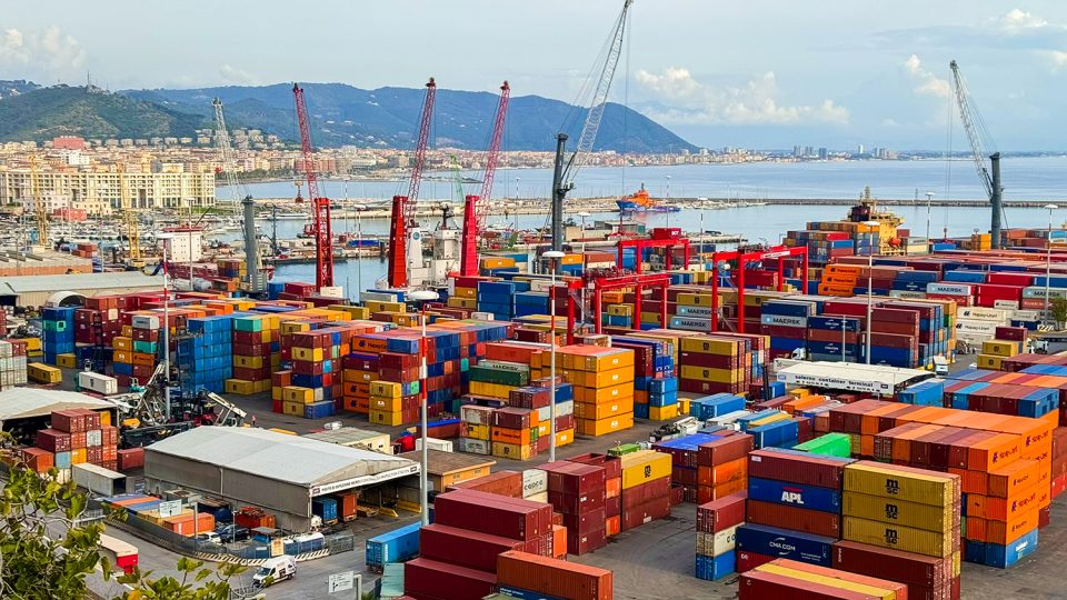 Port of Salerno in Italy